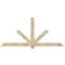 Ekena Millwork Kennewick Rough Sawn Timber Gable Bracket, Douglas Fir, 108"W x 49"H x 4"D x 6"F, 11/12 Pitch GBW108X49X0406KEN00RDF - alternate 1